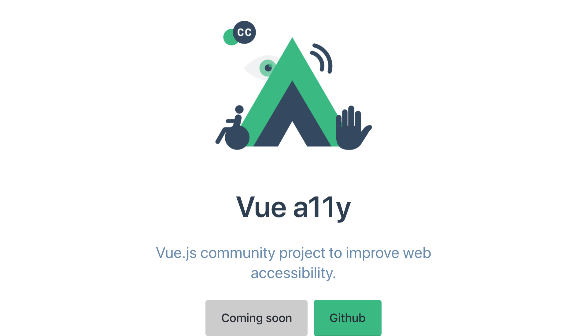 Screenshot of the Vue a11y site